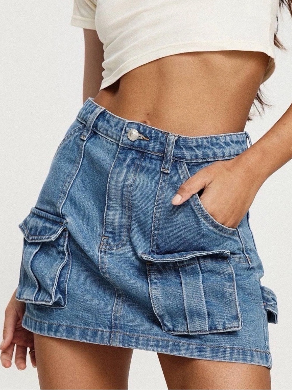NWT Princess Polly Tall denim mini skirt - Picture 6 of 6